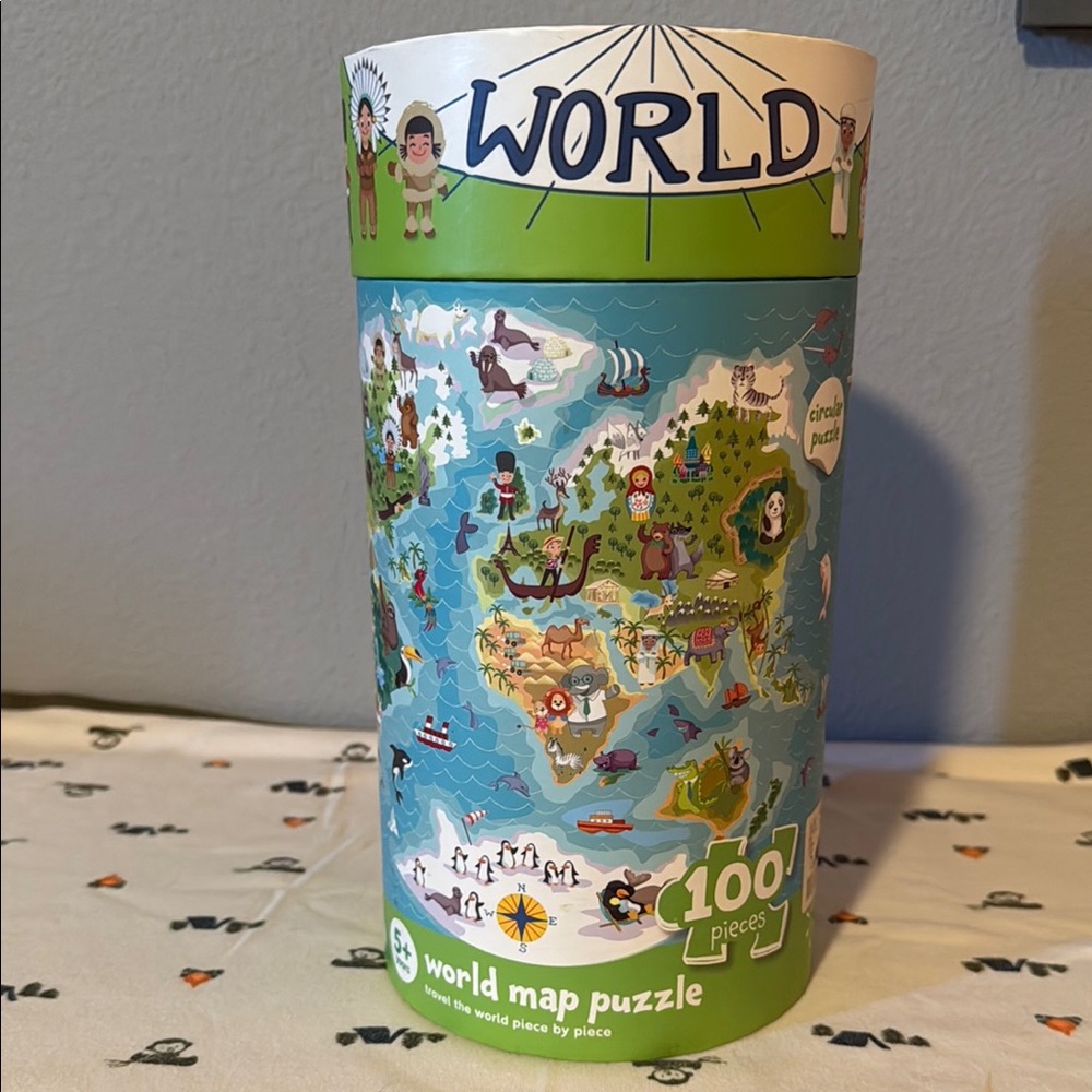 World Map Puzzle for Kids - 100 Pieces
